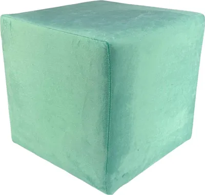 Produktbild von Velvet-Hocker MINKY 40x40 cm quadratisch – weicher Sitzhocker aus Samtstoff – Mintgrün