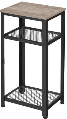 Produktbild von Hoppa! | Vintage Beistelltisch | Braun/Schwarz - Metall - 40 x 30 x 75 cm
