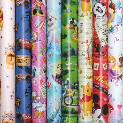 Produktbild von 10 Rollen Kinder Disney Geschenkpapier 200 x 70 cm Mädchen Jungen Geburtstag