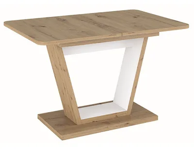 Immagine prodotto di Tavolo da pranzo allungabile ILIAS - rovere artisan / bianco opaco