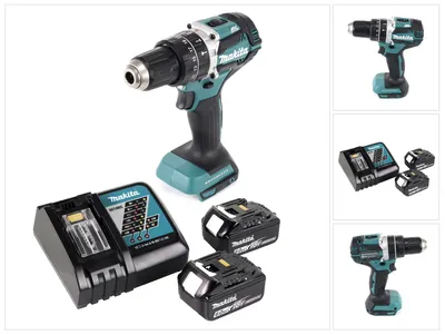Immagine prodotto di Makita DHP 484 RG trapano a percussione a batteria 18 V 54 Nm brushless + 2x batteria ricaricabile 6,0 Ah + caricabatterie
