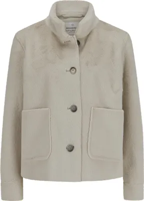 Produktbild von MSHarmless Kurzhaar-Kunstpelz Jacke, wolliger Look, Stein, Größe 44