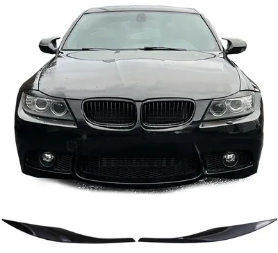 Produktbild von Scheinwerferblenden Böser Blick schwarz glänzend für BMW 3er E90 E91 2005-2012