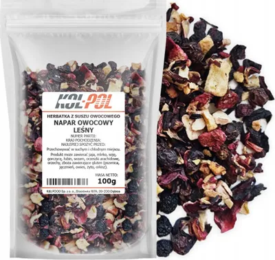 Zdjęcie produktu dla HERBATA OWOCOWA NAPAR Leśny 100g Naturalna suszona herbatka jakość Kol-Pol