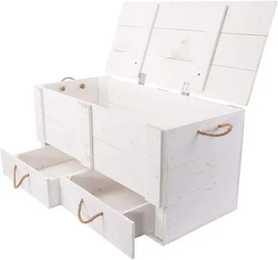 Immagine prodotto di Armadio in legno bianco con sportello e cassetti per la camera da letto