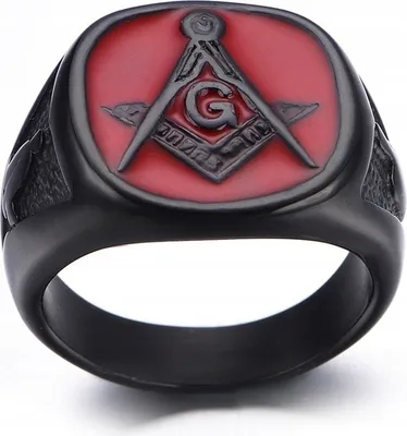 Image de Anneau Sygnet Noir Et Rouge G 403