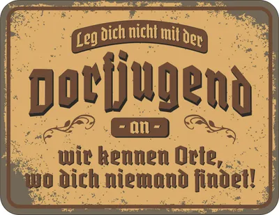 Produktbild von Bedrucktes Blechschild - Dorfjugend