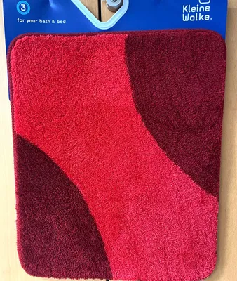 Produktbild von Kleine Wolke Badteppich Xanten Granat rot Polyester 50 x 60 waschmaschinenfest