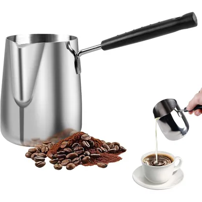 Image de Cafetière Plaque de cuisson Moka Pot à lait Mocha Pot Turkish Coffee Pot 600ML