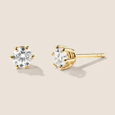 Produktbild von Diamant Ohrstecker Paar 750/- Gelbgold 18 Karat Gold 1,04 ct G/VS1