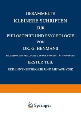 Zdjęcie produktu dla Gesammelte Kleinere Schriften zur Philosophie und Psychologie