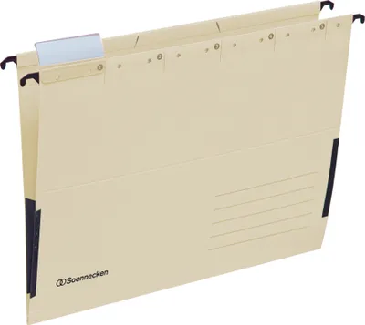 Produktbild von Soennecken Hängetasche DIN A4 220g/m² Recyclingkarton chamois 25 St./Pack.