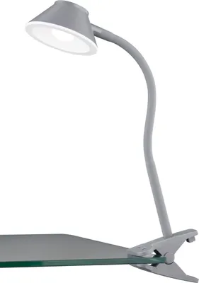Produktbild von LED-Klemmleuchte - H 26 cm - Titanfarben - Kunststoff