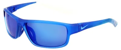 Immagine prodotto di Nike NIKE RABID 22 JR IF1054X, colore: blu opaco con montatura blu e lenti a specchio, taglia 55/13/125. Occhiali da sole per ragazzi