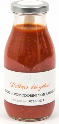 Immagine prodotto di Salsa di pomodoro con pomodorini 250 ml . - L'albero dei golosi