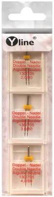 Doppelnadeln-Set 2,0/80, 3,0/80, 4,0/80, Flachkolben