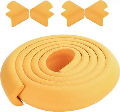 Produktbild von CANDeal 2 Meter L-Form Kantenschutz und 4 x Eckenschutz-Set, Premium-High-Density-Schaum baby schützende Haushaltswerkzeug für Tisch, Bank und andere Wohnmöbel - Orange