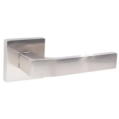 Produktbild von Türgriff auf quadratischer Platte Satin