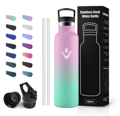 Produktbild von Edelstahl Trinkflasche 750ml auslaufsicher BPA-frei doppelwandig für Outdoor