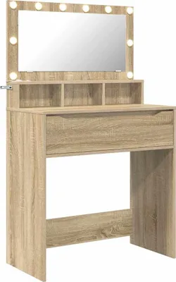 Zdjęcie produktu dla Toaletki do sypialni z szufladą Dąb Sonoma 80 x 39,6 x 135 cm