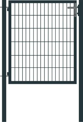Produktbild von Rohrrahmentor Basic 1-flügelig - Ausführung: anthrazit beschichtet, Höhe: 123 cm, Durchgangslichte: ca. 87 cm