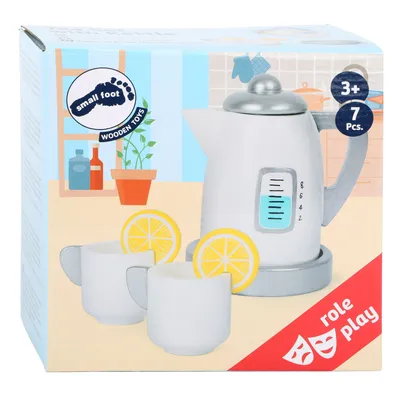 Image de Small Foot - Service à thé en bois avec bouilloire, 7dlg.