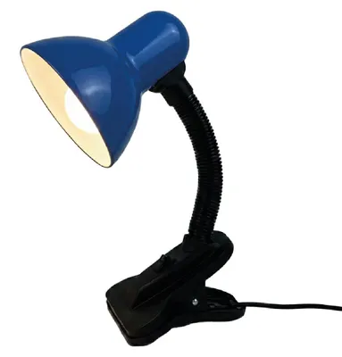 Productafbeelding van Luxus Europe - Bureaulamp Toby Blauw - Leeslamp - Bureauverlichting