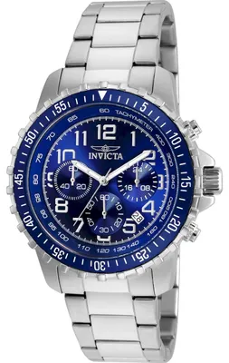 Zdjęcie produktu dla Invicta Specialty 6621 Zegarek Męski - Mechanizm Kwarcowy - Stal Nierdzewna z Niebieską Tarcza - 45 mm