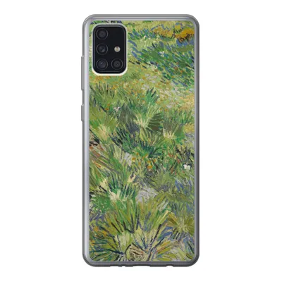Produktbild von MuchoWow® Handyhülle Schutzhülle Hülle für Samsung Galaxy A52 5G Grasige Wiese mit Blumen und Schmetterlingen - Vincent van Gogh Silikon Softcase Handy Hülle - Umschlag