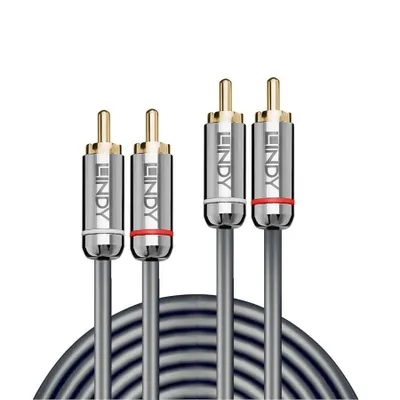 Produktbild von LINDY Audiokabel Dual Phono 3.5mm Cromo line 3m