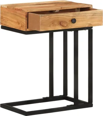 Produktbild von vidaXL Beistelltisch U-Form 45x30x61 cm Akazie Massivholz