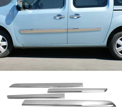 Produktbild von Seitentürleiste Türleisten Türschutzleiste für Renault Kangoo 2008-2011 Chrom 4x