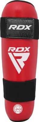Produktbild von RDX Schienbeinschoner – WAKO-zugelassen, ideal für Kickboxen & Taekwondo, mit sicherem Halt & ergonomischer Passform