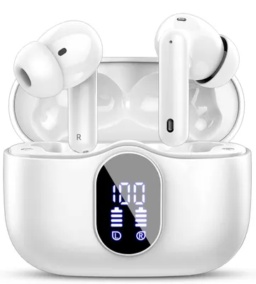 Produktbild von Bluetooth Kopfhörer In Ear kabellos – TWS Earbuds mit LED Display Ladecase Mikrofon für iPhone Android S47