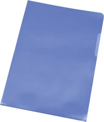 Image de Q-Connect® KF01643 Pochette transparente - A4, 0,12 mm, grainée, 10 pièces, bleu