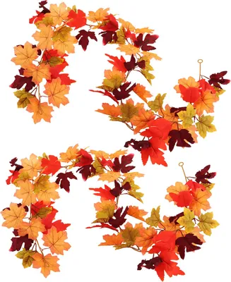 Produktbild von com-four® 2x Herbstgirlande aus künstlichen Ahornblättern - 3,5 m Deko-Kette - herbstliche Hängedekoration als Tischschmuck, Wandbehang, Fensterdeko, DIY - 175 cm / Stück