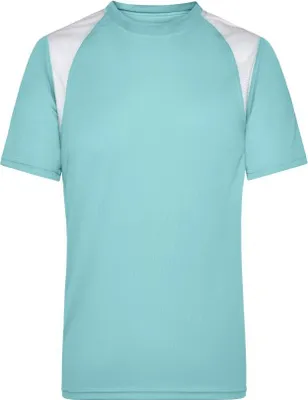 Produktbild von Men's Running-T Atmungsaktives Laufshirt mint/white, Gr. M