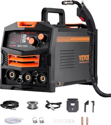 Obrázok produktu pre Zváračka MIG 130A Zváračka 2 v 1 plynová MIG/bezplynová zváračka s tavným drôtom