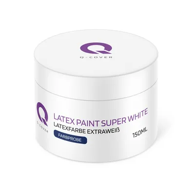 Produktbild von Latexfarbe Extraweiss | Innenfarbe | Wandfarbe | Deckenfarbe | Klasse 3 Mattfarbe Für Allergiker Geruchlos Scheuerfest Hohe Deckkfraft | Muster 150ml