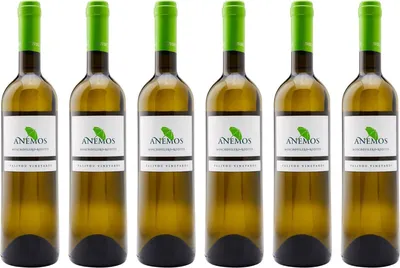 Produktbild von Anemos Weißwein | 6x 0,75l | Trocken | 12,5% Vol. | Aus Griechenland | +20ml Jassas Olivenöl