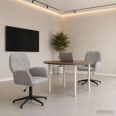 Produktbild von Möbel Bürostühle 2 Stk. 54 x 55 x 90 cm Hellgrau Samt - Bürostühle CC411