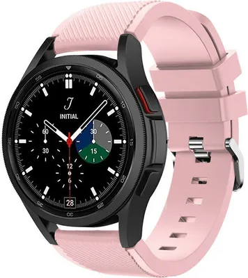 Produktbild von Strap-it Samsung Galaxy Watch 4 Classic 42mm Silikonarmband (Rosa)