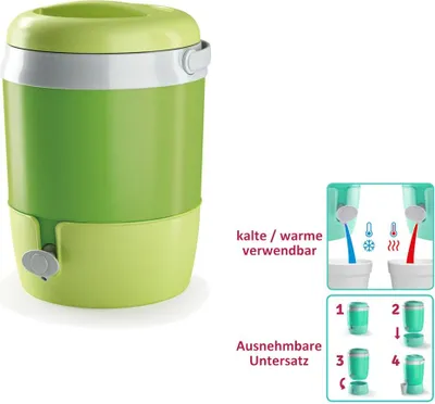 Produktbild von Getränkespender | Kühlbox | Thermobehälter aus Kunststoff mit Fassungsvermögen: 6 L. Farbe: Grün