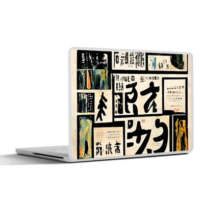 Produktbild von MuchoWow® Laptop Aufkleber Sticker Cover Japan - Zeitung - Vintage - Zitat 30x21 cm - Sticker für Laptop - Selbstklebend
