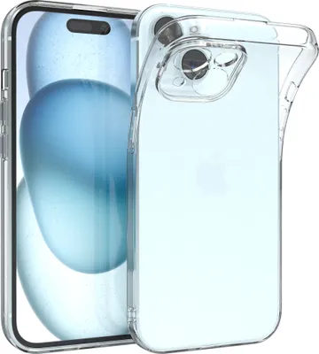 Produktbild von EAZY CASE Hülle kompatibel mit Apple iPhone 15 Schutzhülle Silikon, Ultra dünn, Slimcover, Handyhülle, Silikonhülle, Backcover, Durchsichtig, Klar Transparent