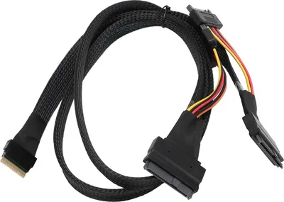Obrázek produktu pro Kabelový adaptér SFF?8654 8I na 2xSFF?8639 NVME U.2 24Gbps 80CM Slim pro karty SAS Kabelový adaptér pro základní desku SSD