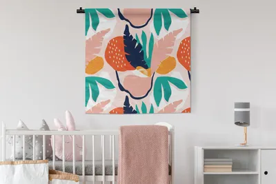 Produktbild von MuchoWow® Wandteppich Wandbehang Dschungel - Blätter - Abstrakt 90x90 cm Tapisserie Dekoration Wandtuch - Wandaufhänger