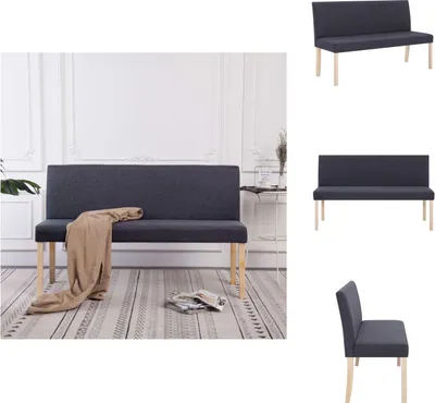 Obrázek produktu pro vidaXL Lavice 139,5 cm tmavě šedý polyester - Lavice do truhly a předsíně
