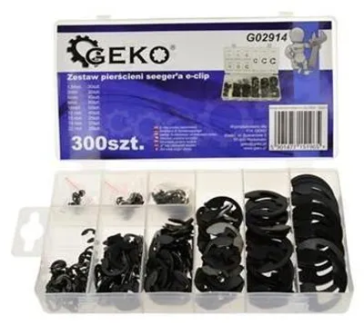 Obrázek produktu pro GEKO Segerový pojistný kroužek (E-KLIP), sada 300 ks G02914
