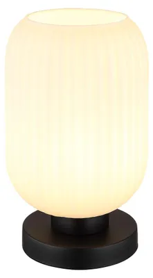 Produktbild von LED Tischleuchte, schwarz Glas opal, H 24 cm